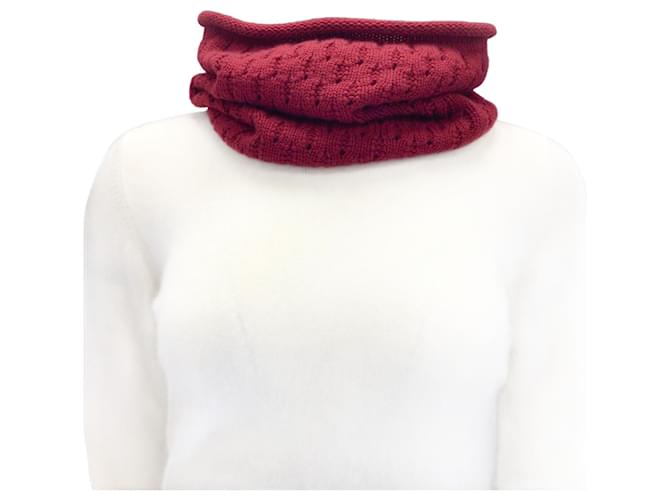 Écharpe cache-cou en tricot bébé cachemire rouge brique Loro Piana  ref.937867