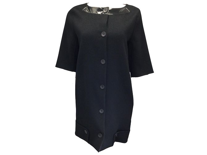 Ports 1961 Puertos 1961 Abrigo de lana y cachemir negro