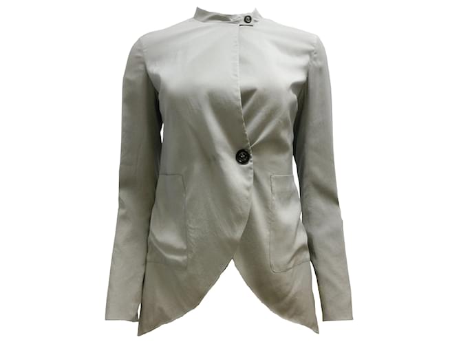 Brunello Cucinelli Grey Silk Jacket / Blazer  ref.938116