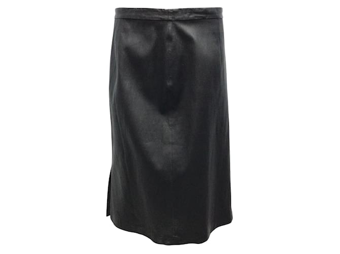 Autre Marque St. John Black 2019 Stretchy Leather Pencil Skirt  ref.938172
