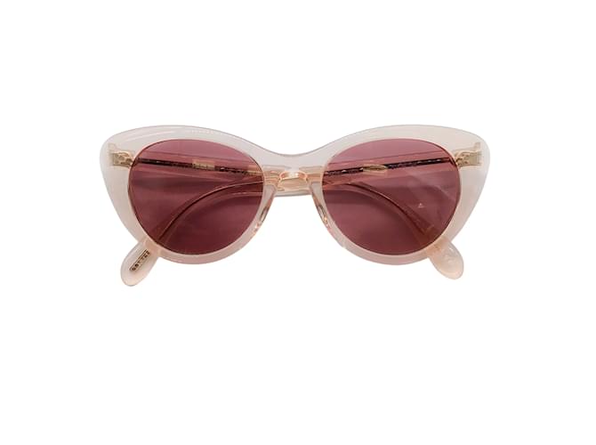 Oliver Peoples Rishell Hellrosa / Sonnenbrille mit Kunststoffrahmen und violetten Gläsern Pink  ref.938323