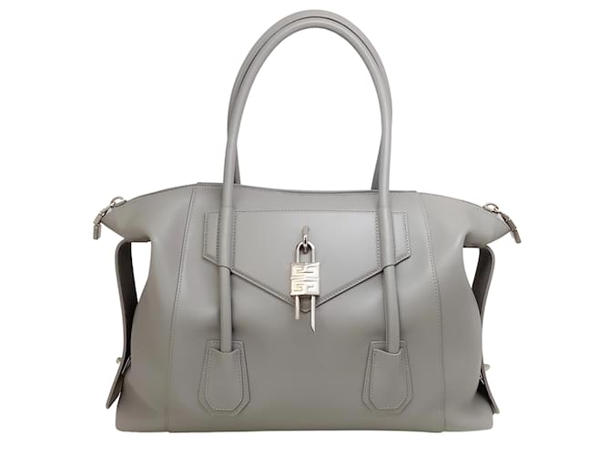 Givenchy Grey Leather Medium Soft Antigona Satchel  ref.938675
