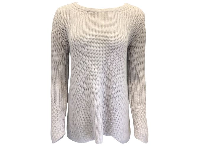 Iris von Arnim Iris von Armin Grauer langärmliger Kaschmir-Strickpullover