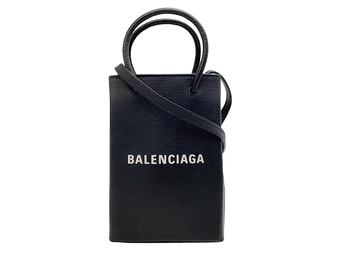 Balenciaga 2020 Mini 'Miami' Phone Shopping Bag - Black Crossbody