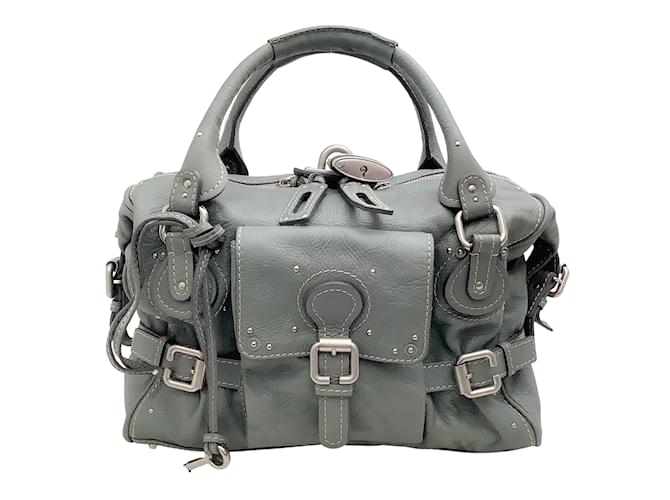 Chloé Chloe Green Leather Large Paddington Bag  ref.939075