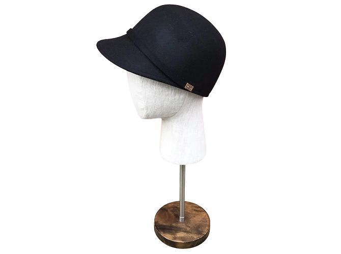 Christian Dior Arty Black Felt Tulip Cap / hat