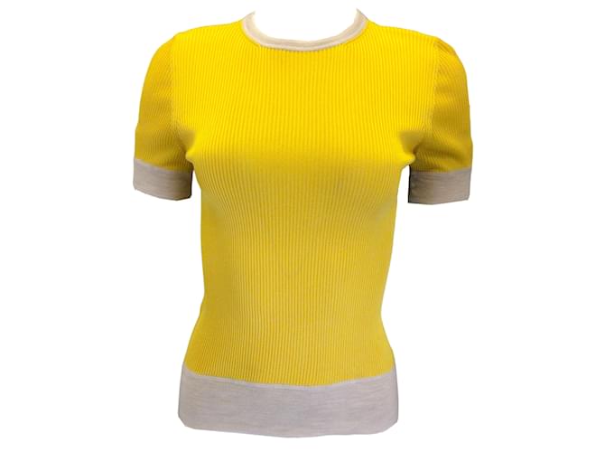 Cashmere Dior Yellow Sweater Christian Dior Mustard Yellow Beige