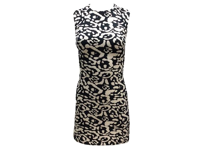 Christian Dior Paris Black and White Sleeveless Printed Dress Synthetic  ref.939097