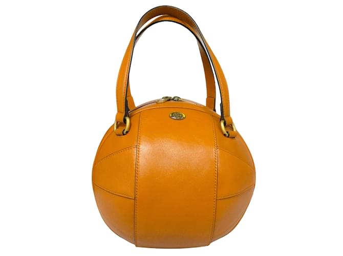 Gucci Tifosa Basketball Orange Leather Tote  ref.939331