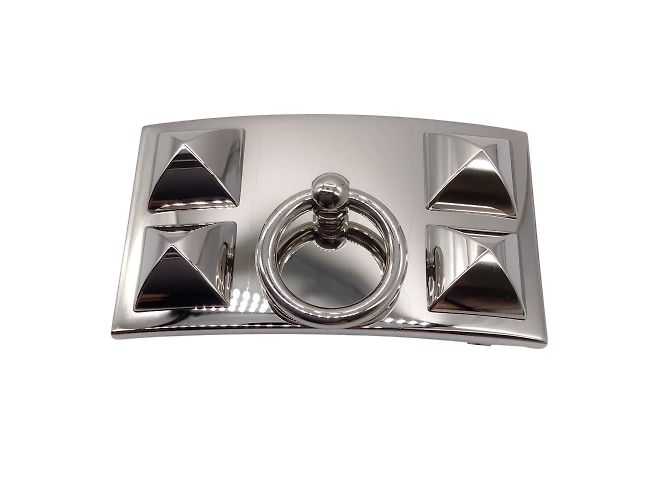 Hermès Fivela de cinto Hermes Palladium Silver Collier de Hermes Prata