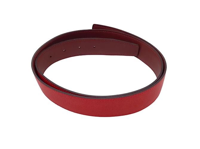 Hermès rouge / Couleur Bordeaux 2014 Réversible 32Sangle de ceinture en cuir mm  ref.939392