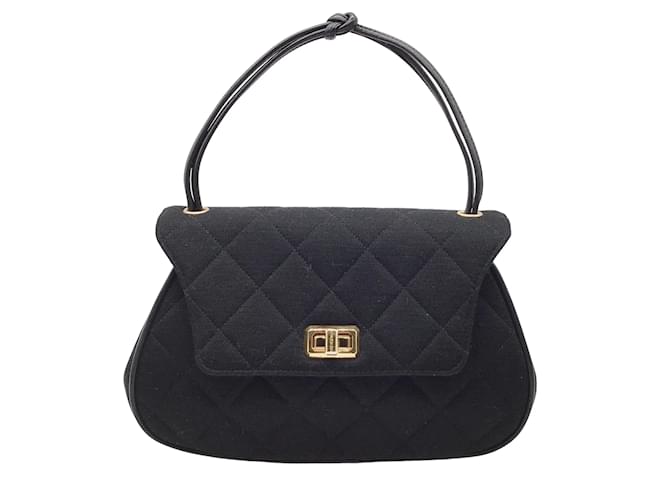 Chanel Mademoiselle 1995 Black shoulder bag Cloth  ref.939491