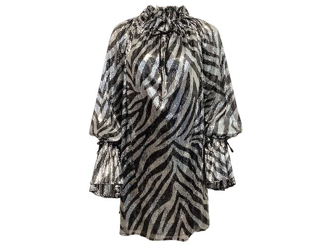 Redemption Erlösung Schwarz / Silbernes Zebra-Pirata-Ausgehkleid