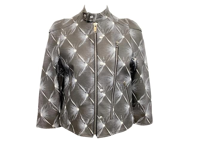 Golden Goose Deluxe Brand Chester Leather Alma Jacket Grey  ref.939632