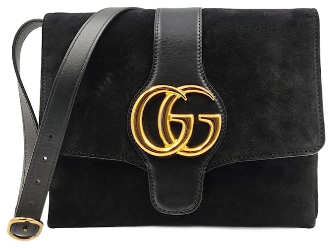 Gucci Arli shoulder bag in black suede  ref.940169