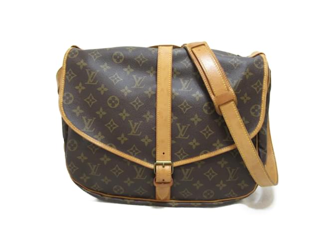 Louis Vuitton - Brown Monogram Canvas Saumur Monogram 43 Shoulder