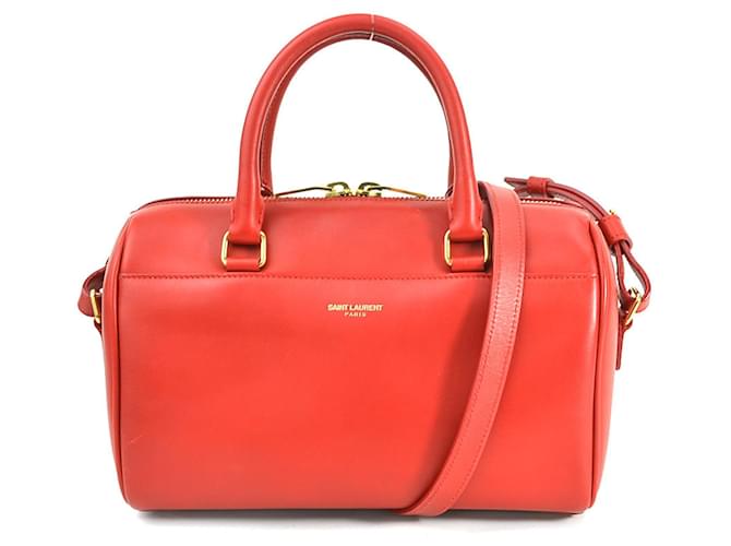 Saint Laurent Baby Duffle Red Leather  ref.940705
