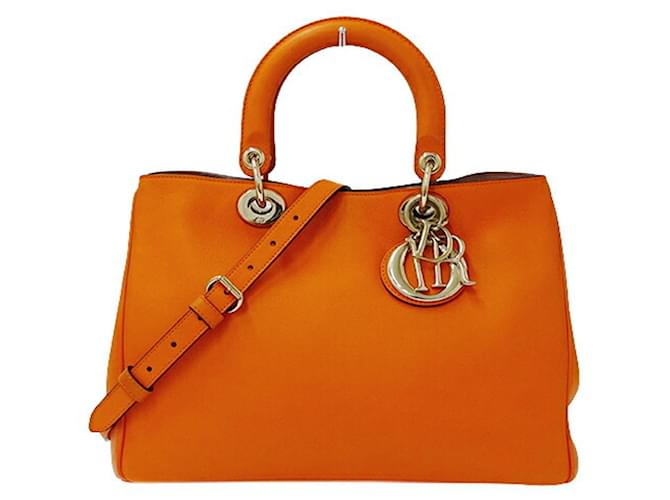 Dior Diorissimo Cuir Orange  ref.940727