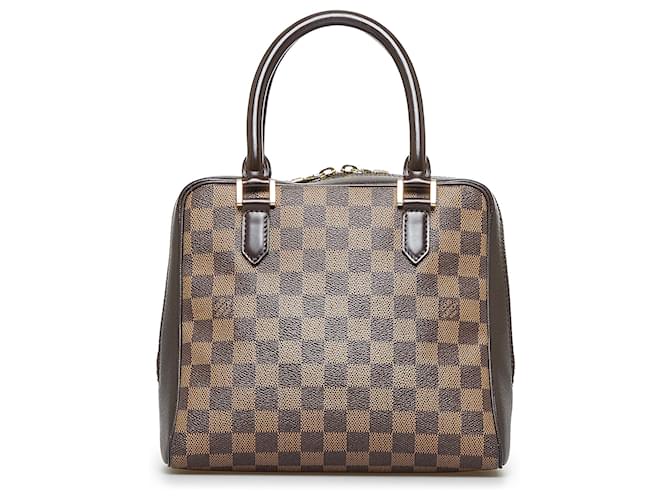 LOUIS VUITTON BROWN DAMIER EBENE BRERA TOP HANDLE BAG