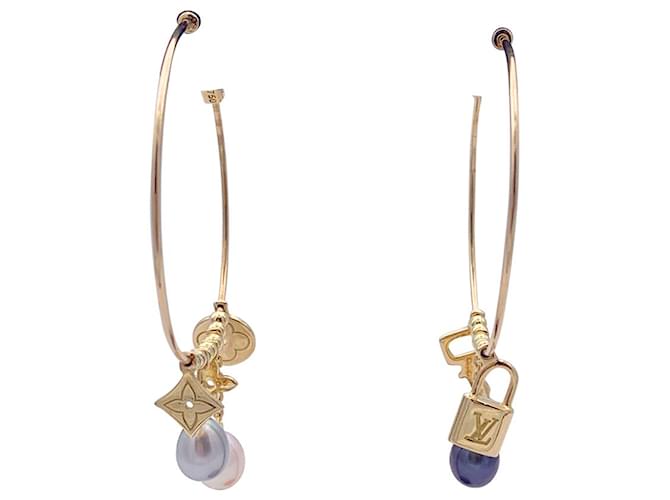 LOUIS VUITTON Bookle Doreille Blooming Earrings M64859 Gold