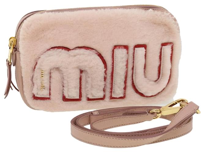 Miu Miu Shoulder Bag fur Pink Auth 42823a  ref.941044