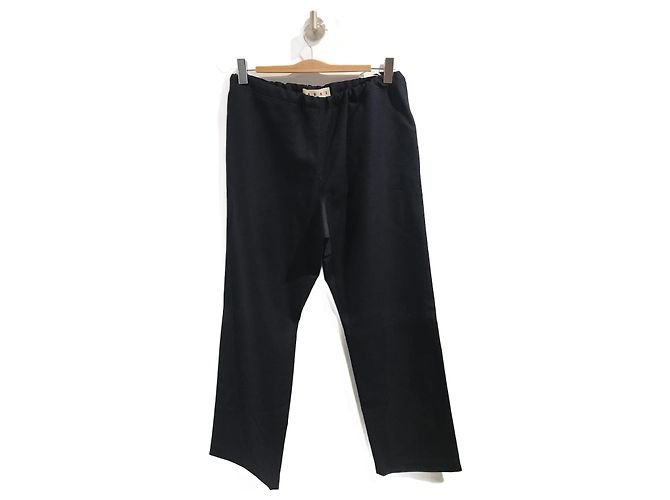 MARNI Hose T.IT 38 Wolle Blau