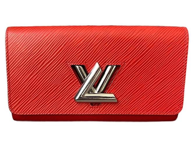 Louis Vuitton Monederos, carteras, casos Roja Cuero  ref.941116
