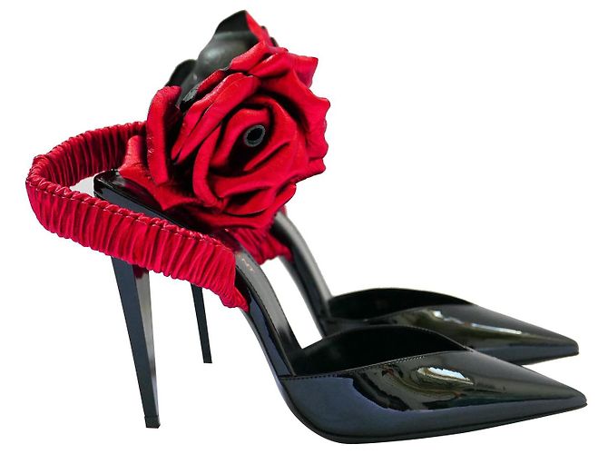 Saint Laurent Freja Rose 105 Heels Fall 2017 Black