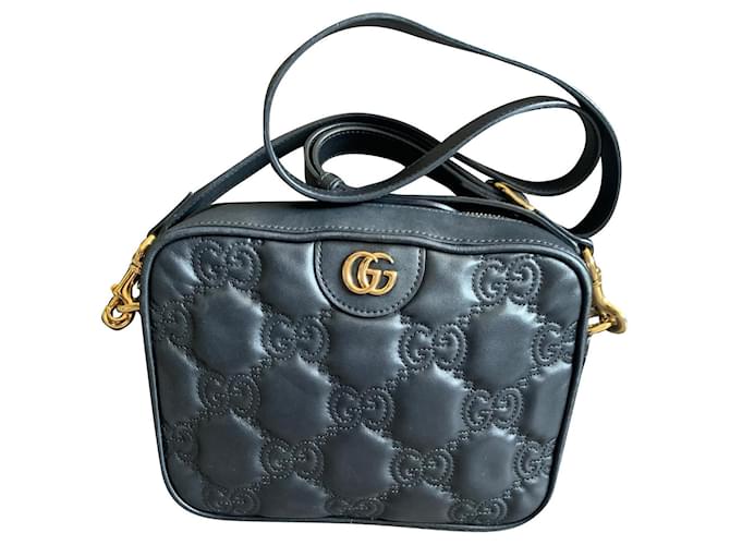 Gucci sac à bandoulière GG Matelasse Cuir Noir  ref.941144