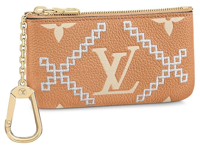 Louis Vuitton Pochette à clés LV Cuir Beige  ref.941174