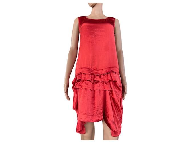 Theory Robes Polyester Rouge  ref.941188