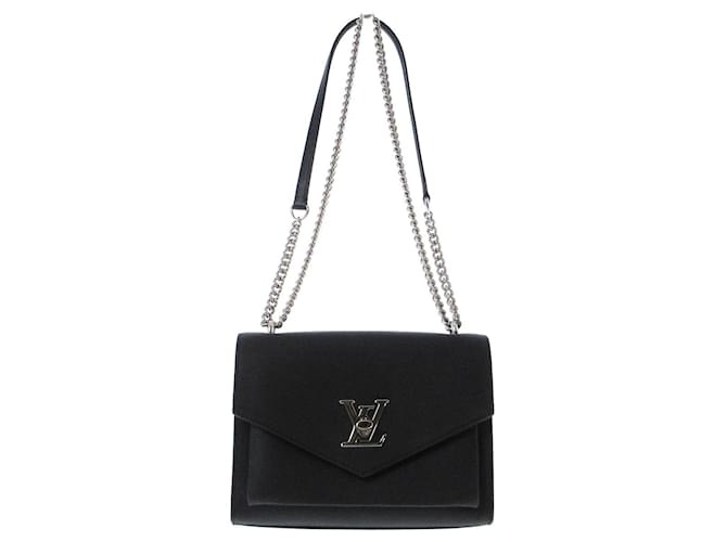 Louis Vuitton Lockme Mylockme Satchel Chain Bag, Black, One Size