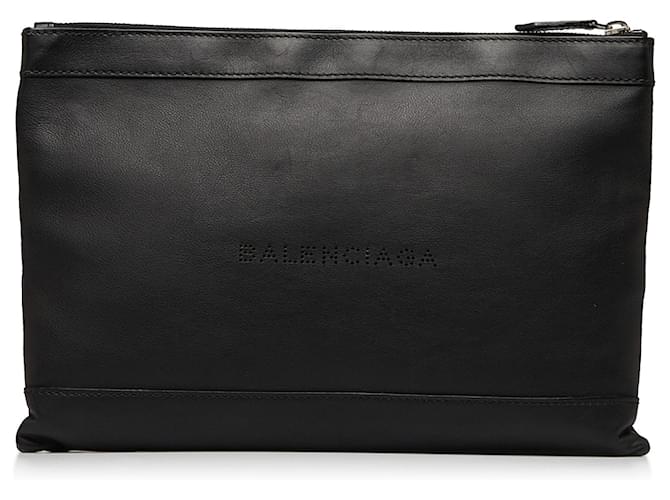 クラッチバッグ BALENCIAGA   Clutches Women Leather Black Balenciaga Black Leather Clutch ○ Labellov ○ Buy and Sell