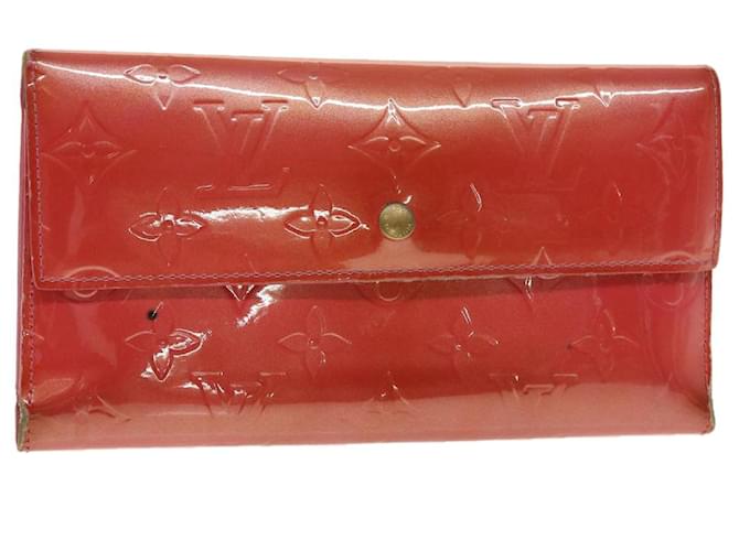 LOUIS VUITTON Vernis Porte Tresol International Long Wallet Pink M91246 LV 43022 Fuschia Patent leather  ref.942019