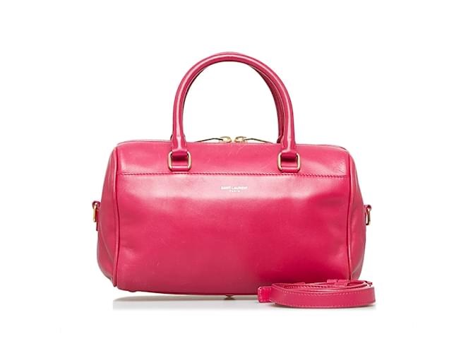 Yves Saint Laurent Classic Baby Duffle Bag 330958 Pink Leather Pony-style calfskin  ref.942357