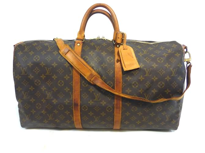 Louis Vuitton keepall 55 Monogram shoulder strap - VI1902 Brown