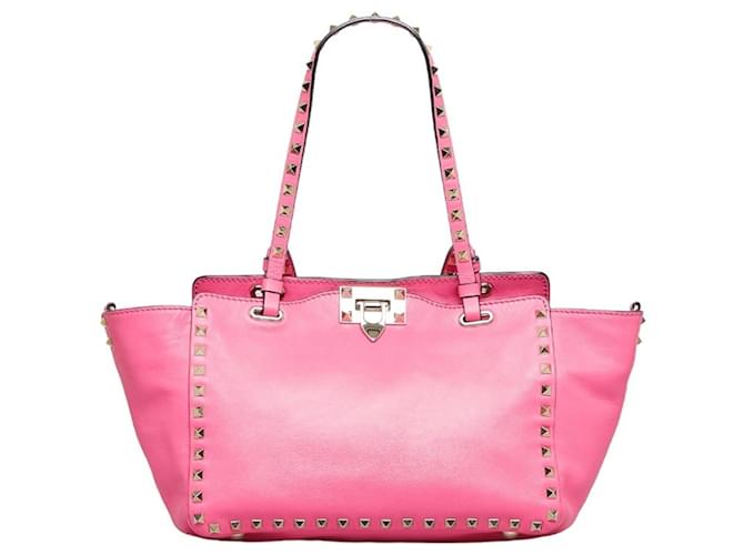 Valentino Garavani Rockstud Pink Leather  ref.942412