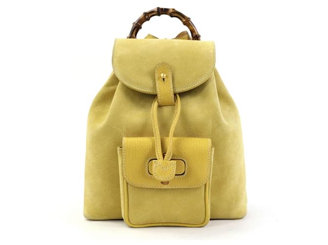 Gucci Bamboo Yellow Suede  ref.942646