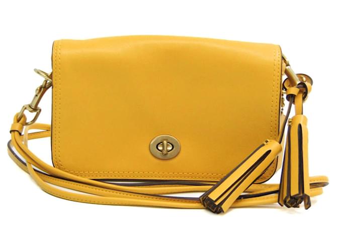Coach Yellow Leather  ref.942732