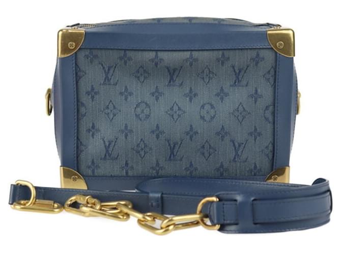 Louis Vuitton Soft Trunk Mini Blau Leinwand  ref.942796
