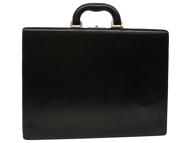 BALLY Business Bag Leather Black Auth bs5470  ref.943038