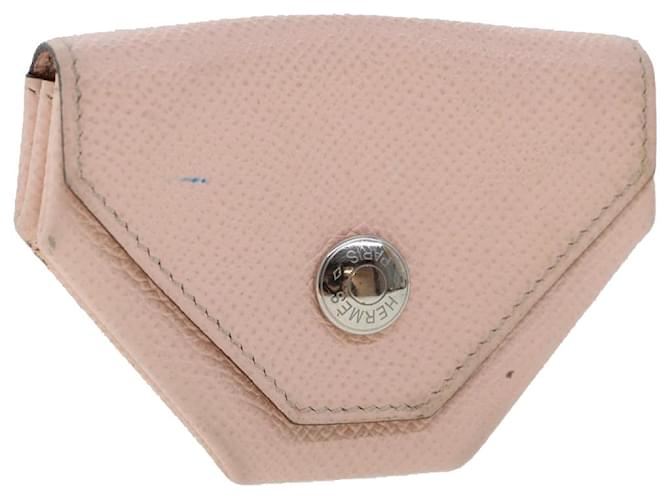 Hermès HERMES Revan Cattle Coin Purse Leather Pink Auth yb111  ref.943088