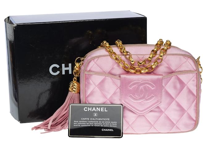 CHANEL Camera Bag in Pink Silk - 101179