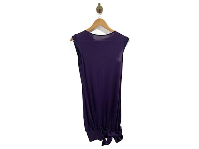 AZZARO  Dresses T.International S Wool Purple  ref.943156