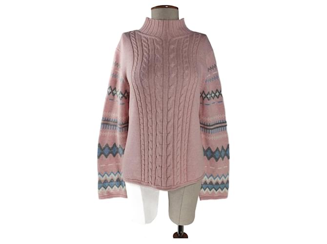 Pendleton Baumwollpullover Rosa Grau Pink