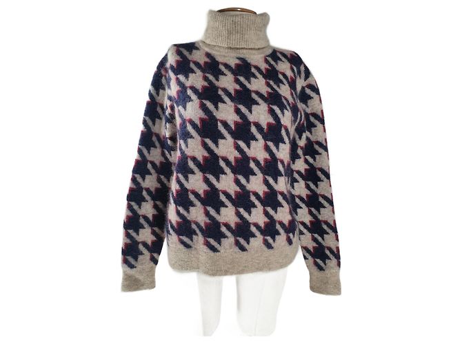 Autre Marque Suéter pied de poule H&M Studio lã e mohair Multicor