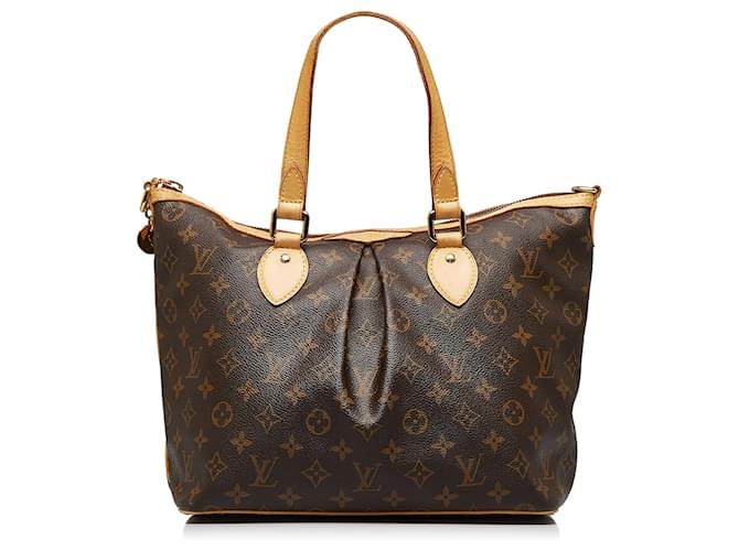 LOUIS VUITTON Donna Palermo Bag in Tela in Marrone