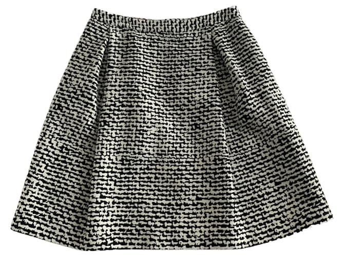 Autre Marque Skirts Black White Polyester Wool Acrylic  ref.943293