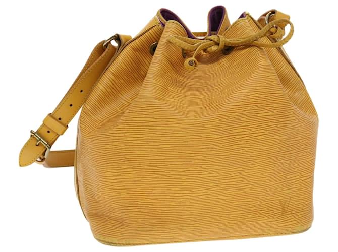 Louis Vuitton, Bags, Auth Petit Noe Yellow Epi Leather Shoulder Bag