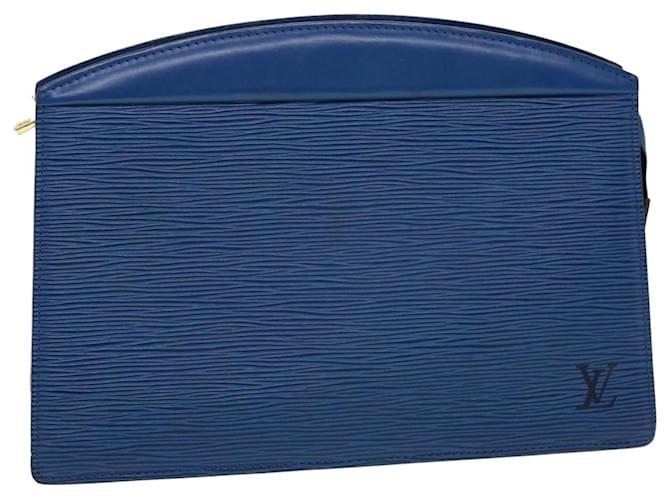 LOUIS VUITTON Epi Trousse Crete Clutch Bag Blue M48405 LV Auth th3672 Leather  ref.943360